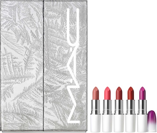 ماك كوزمتكس Frostbitten Kiss Lustreglass طقم 5 أحمر شفاة
 - Frostbitten Kiss Lustreglass Lipstick x 5: Fresh Shades Gift Set