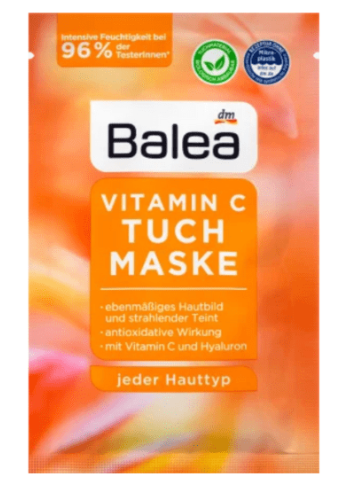 Balea Tuchmaske Vitamin C 1 St - قناع وجه باليا