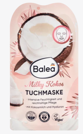 Tuchmaske Milky Kokos, 1 St قناع وجه باليا