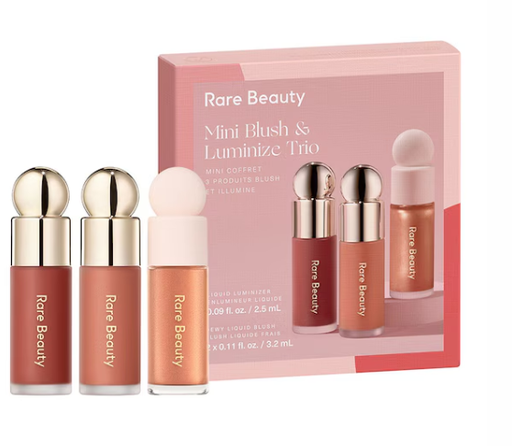 Set Mini Blush & Luminize Trio - Mini Rouge & Highlighter  - مجموعة ثلاثي ميني بلاشر ولومينيز - ميني روج وهايلايتر صغير RARE BEAUTY راير بيوتي