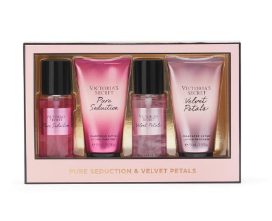 VICTORIA'S SECRET Pure Seduction & Velvet Petals بحجم 75 مل لكل من البخاخ واللوشن.​ 